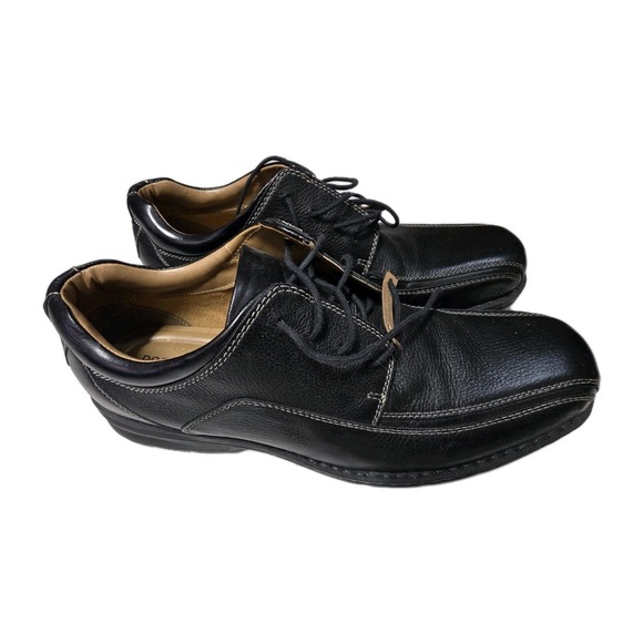 Dockers Men's 13M Black Leather Comfort Motion Lace-Up Dress Shoes - Picture 7 of 8
